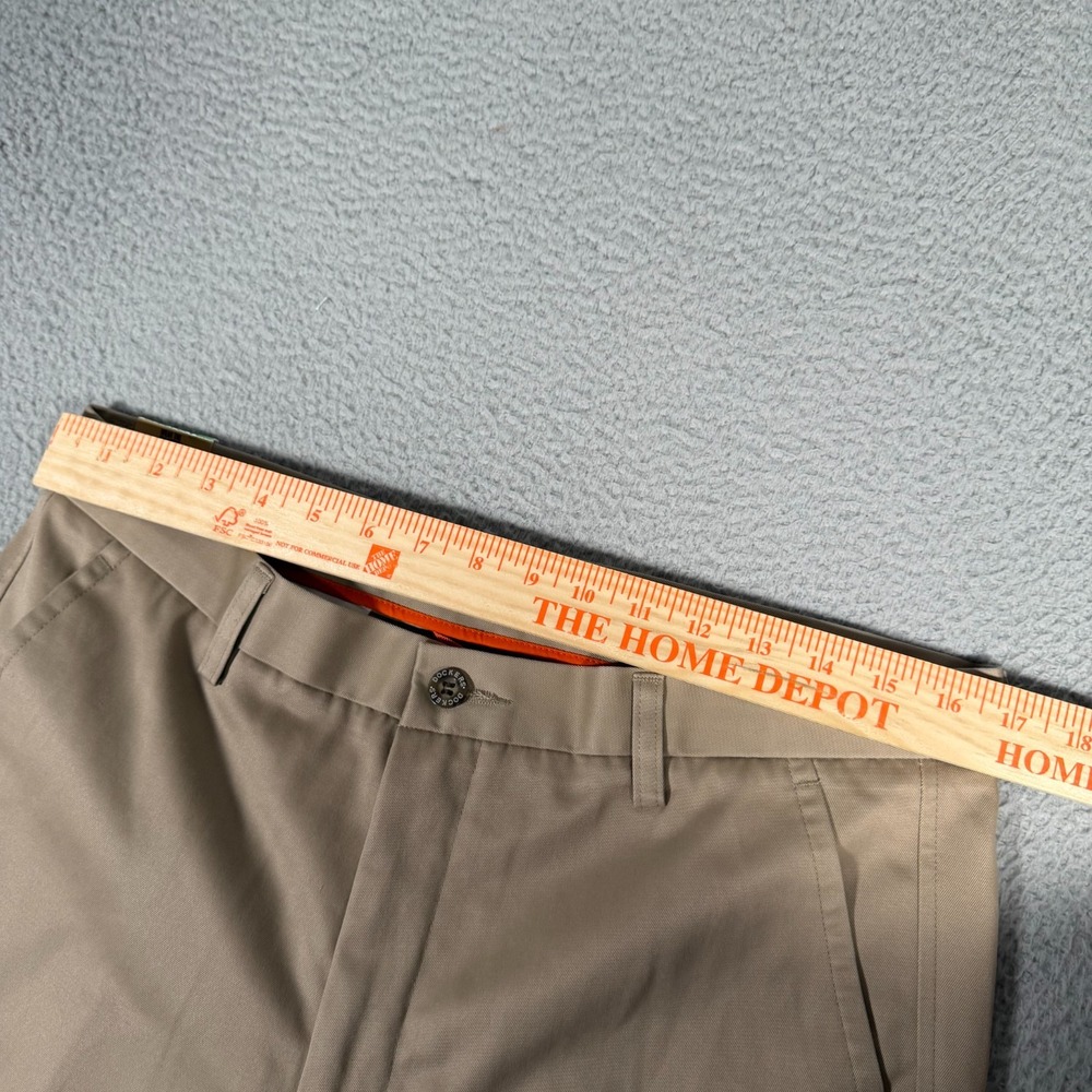 Dockers Pants Mens 34x30 Tan D1 Signature Khakis Flat Front Slim Fit Slacks New - Picture 8 of 11